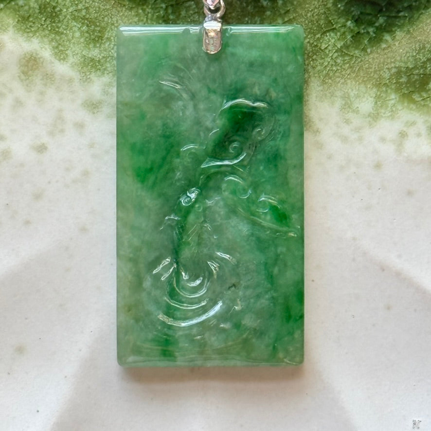 Koi Fish Plaque Necklace