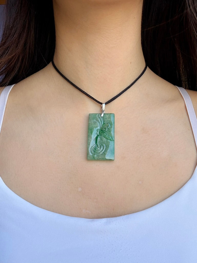 Koi Fish Plaque Necklace