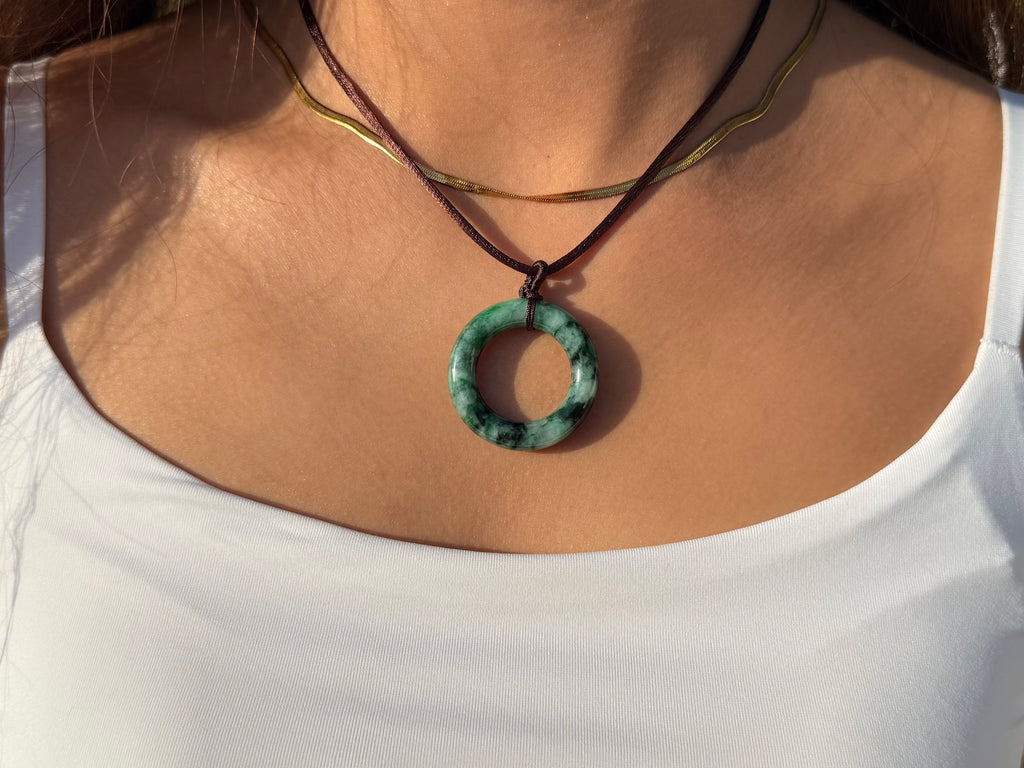 Green Halo Necklace
