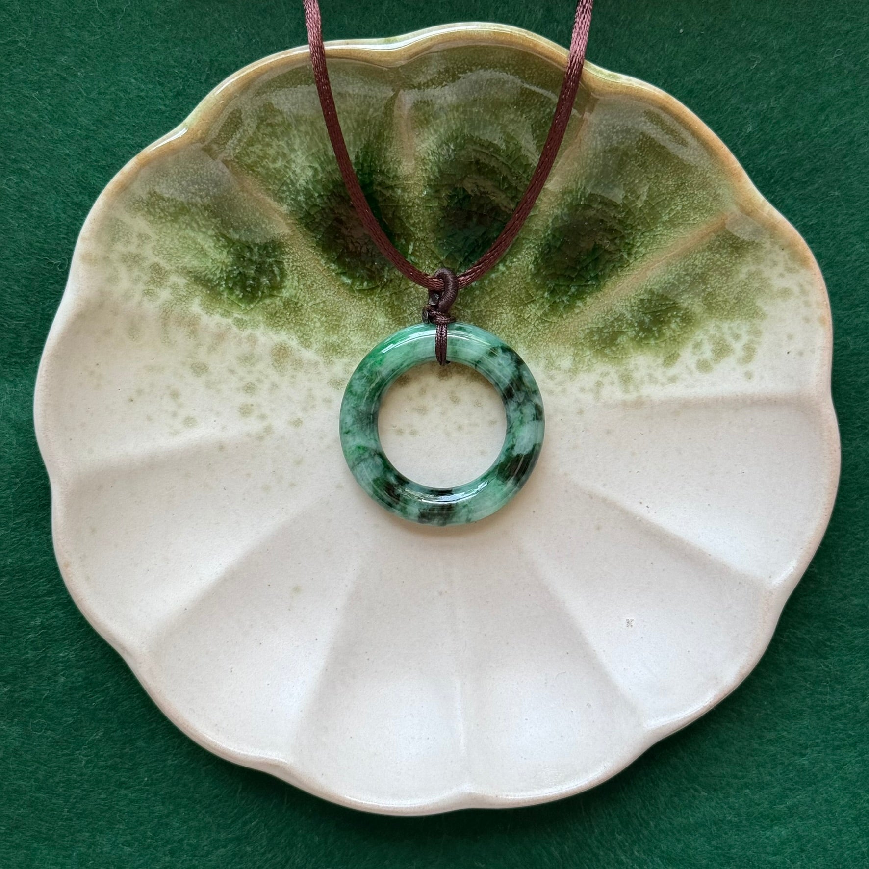 Green Halo Necklace