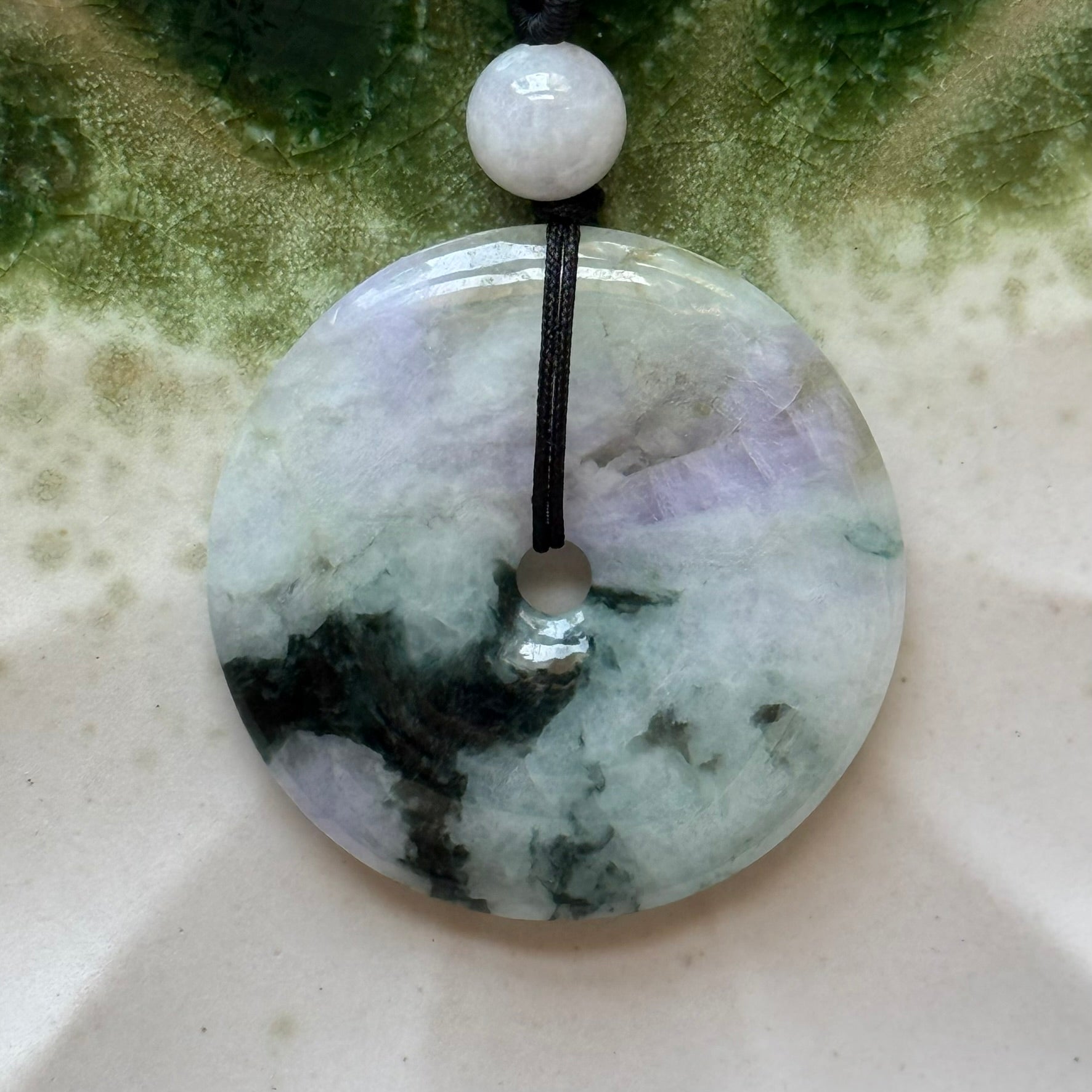 Lavender Ray Donut Necklace