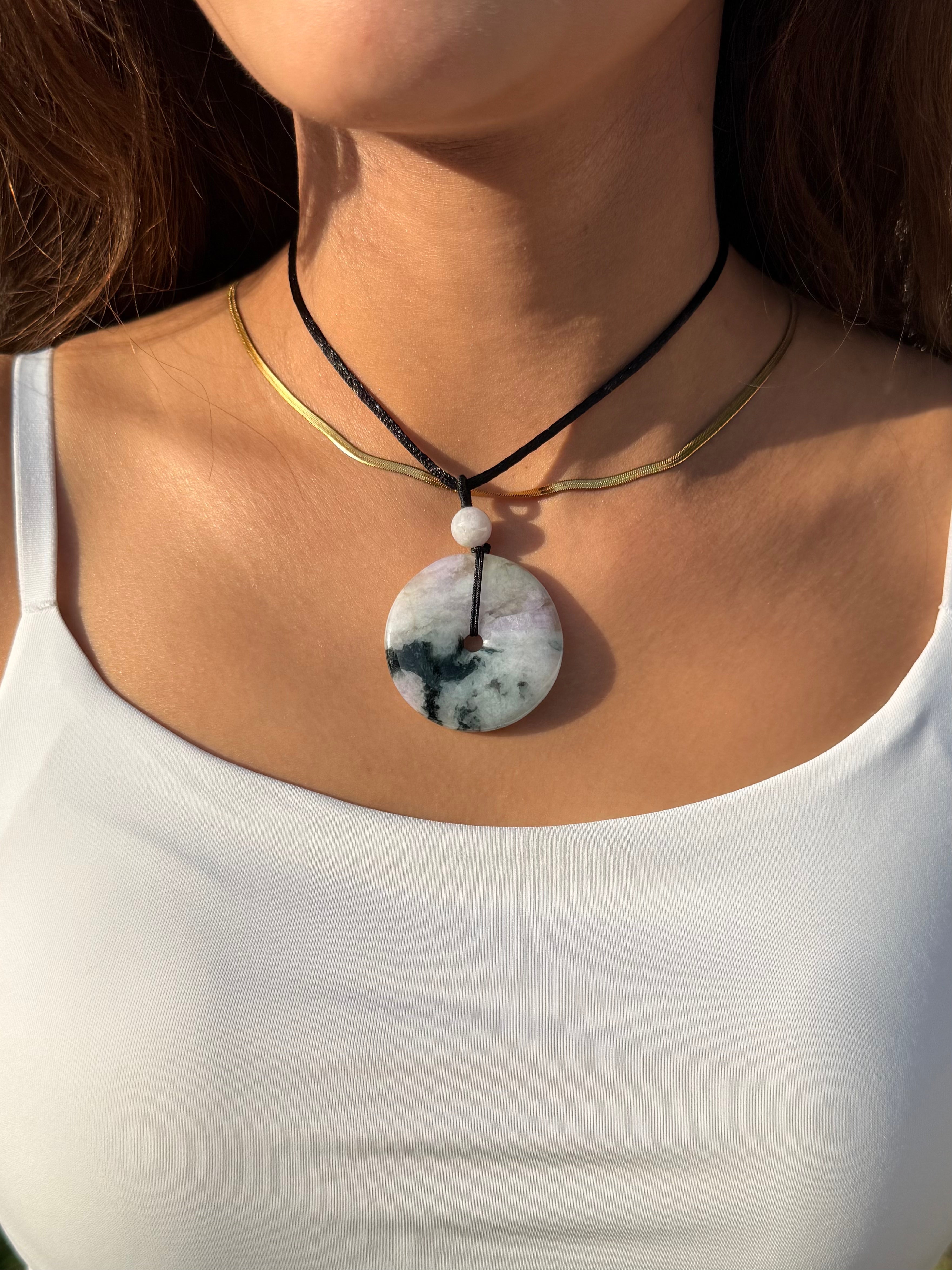 Lavender Ray Donut Necklace