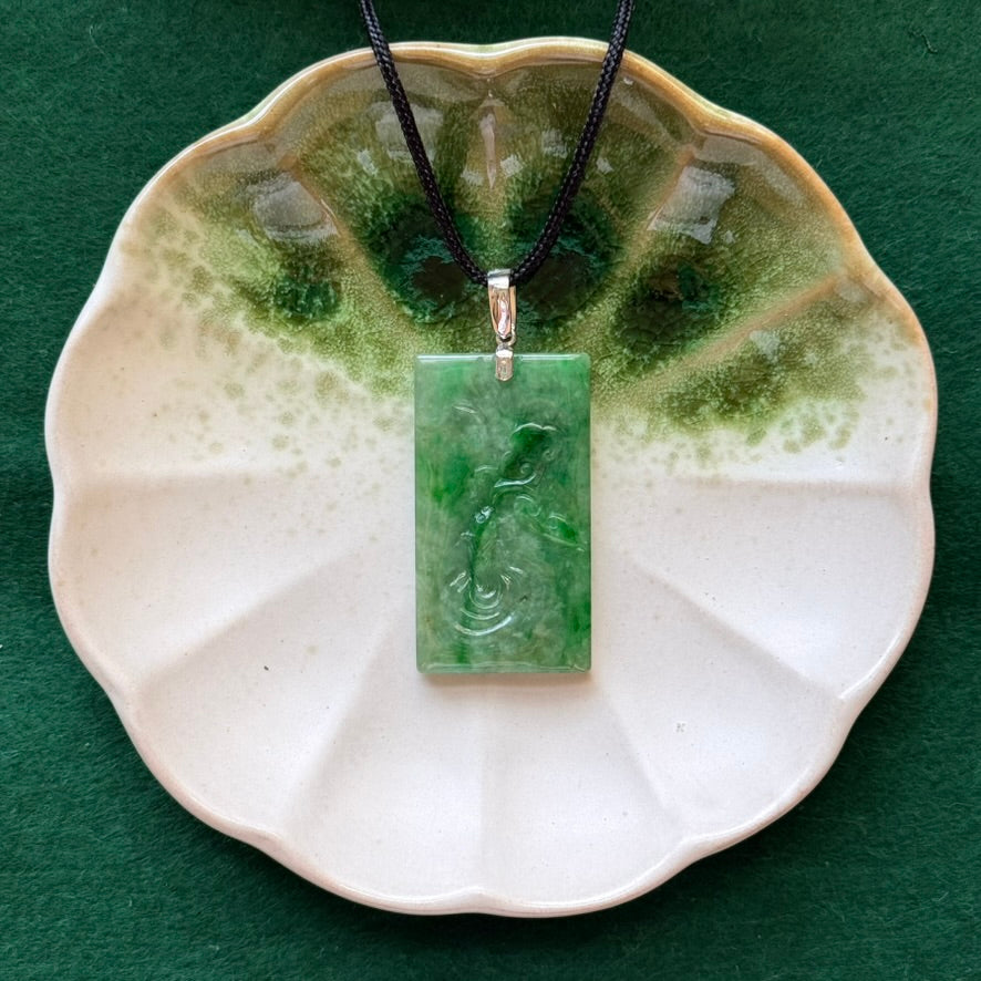 Koi Fish Plaque Necklace